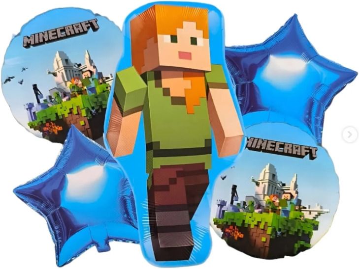 hoordecoration Printed Minecraft Foil Balloons Set for Kids Birthday Party Decoration Balloon-picture-29