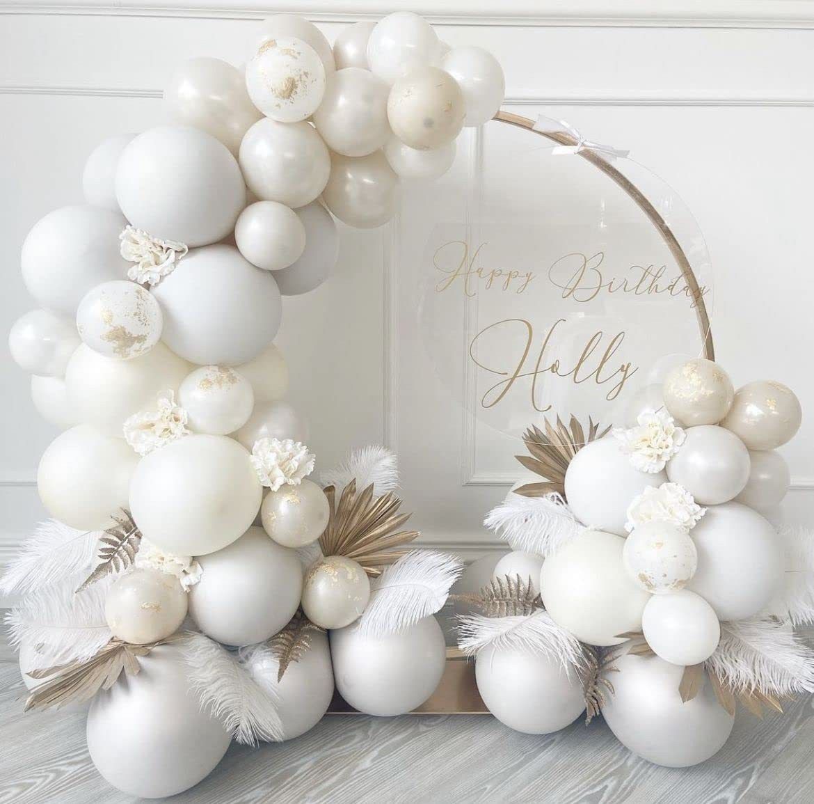 Solid White Metallic Finish Shiny Balloons For Birthday/Anniversary/Engagement Balloon-image-35