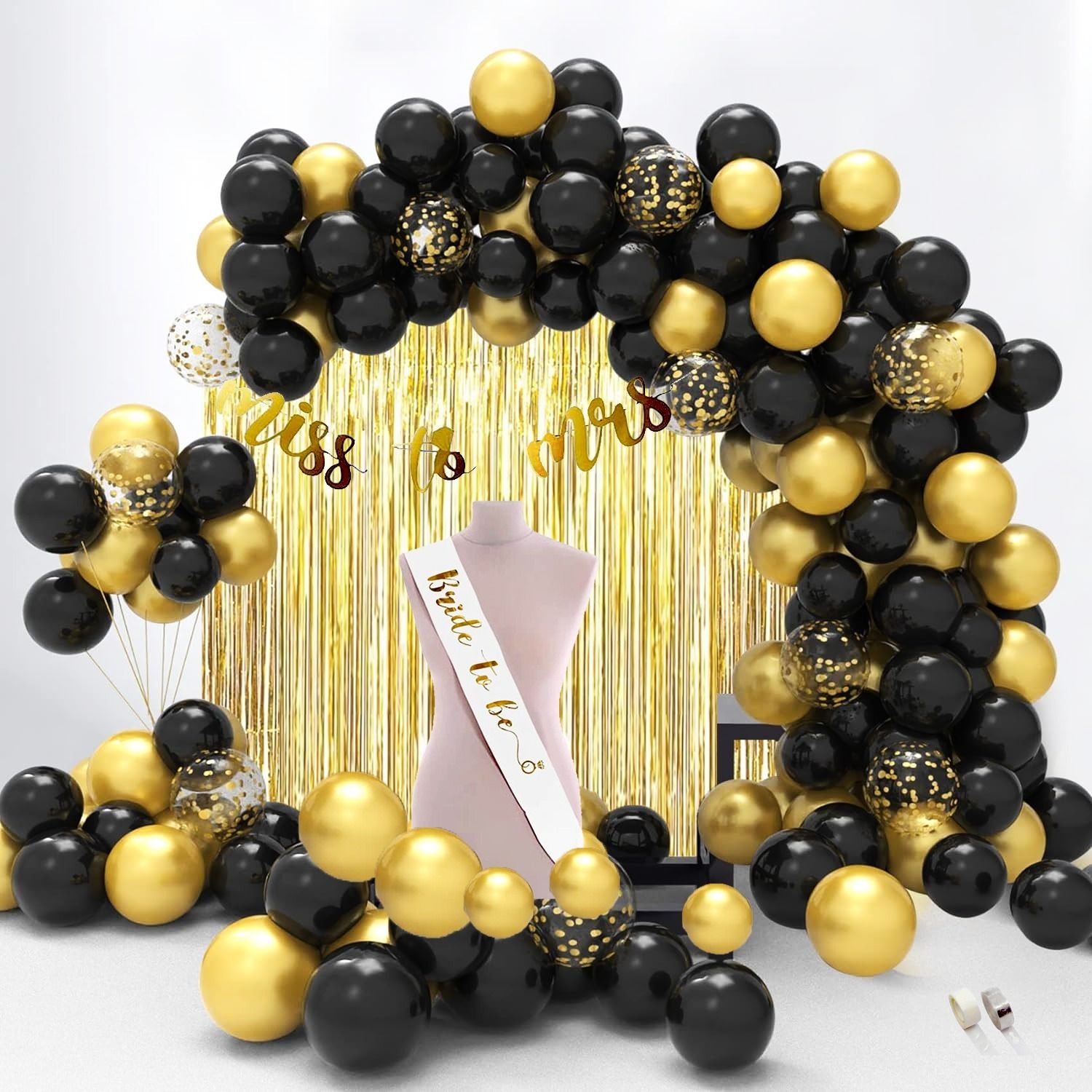 Solid Miss to Mrs decoration kit for bride to be party , bachelor party Balloon-image-10