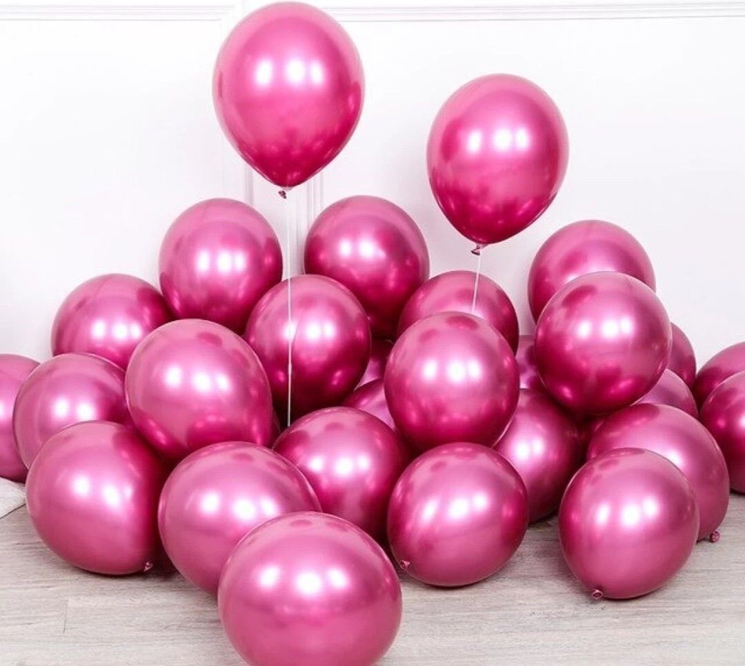 Solid Hd/Latex/Metallic 200 Pink Balloons For Kid's/Adult/ Party/Birthday Decorations Balloon-image-0