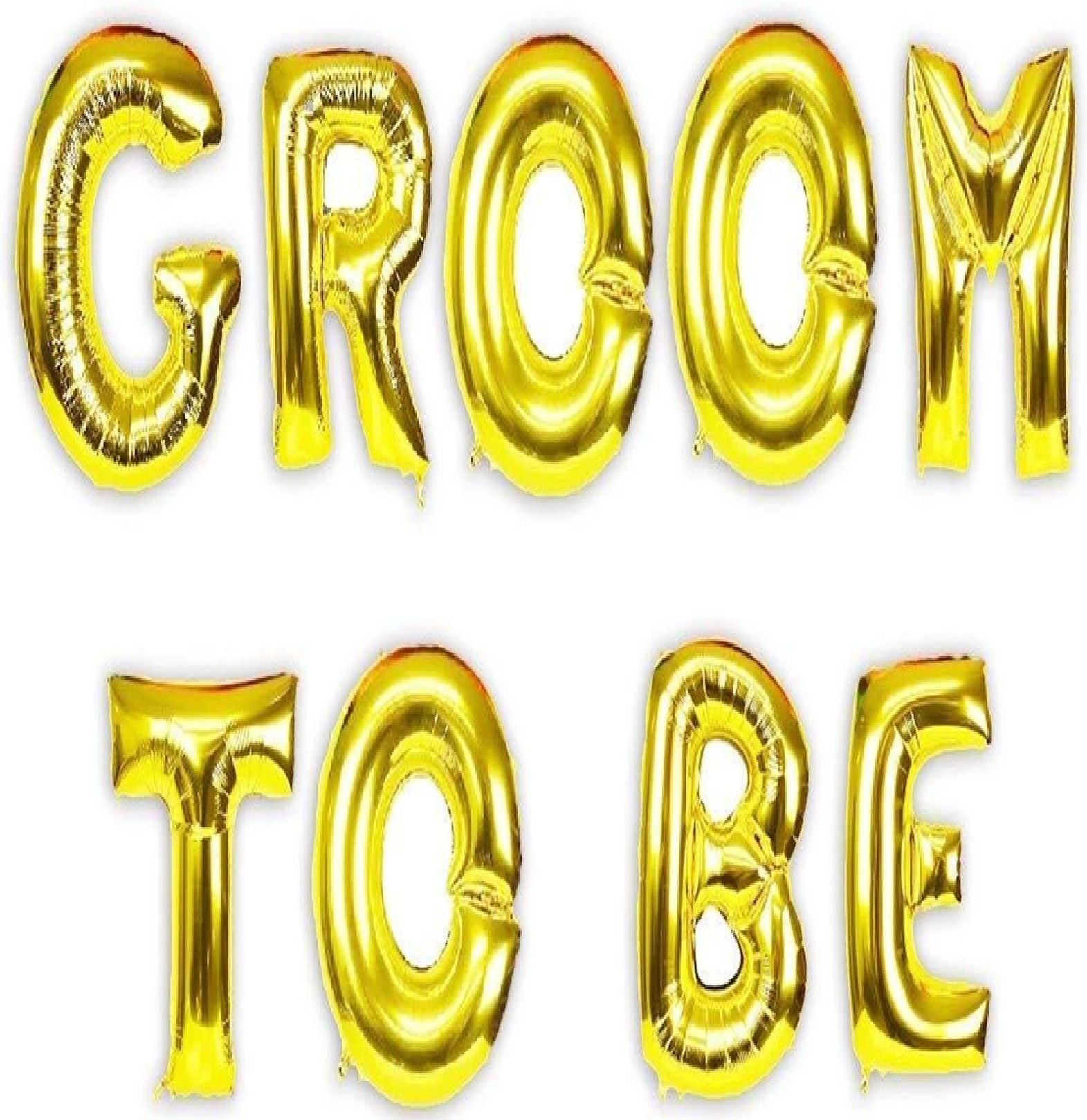 business squad Printed Solid GROOM TO BE Golden Foil Balloon Party Supplies (Pack of 9 Letters) Letter Balloon-picture-24