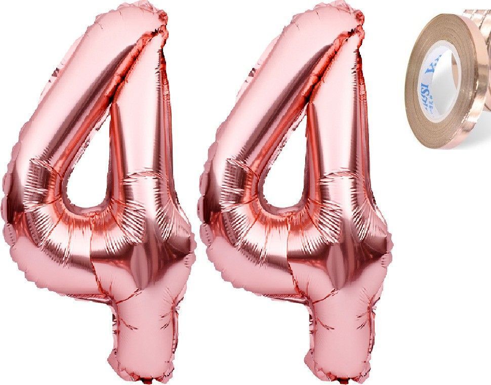 dream aura Solid Birthday Numbers Solid RoseGold '44' number Balloon-picture-38