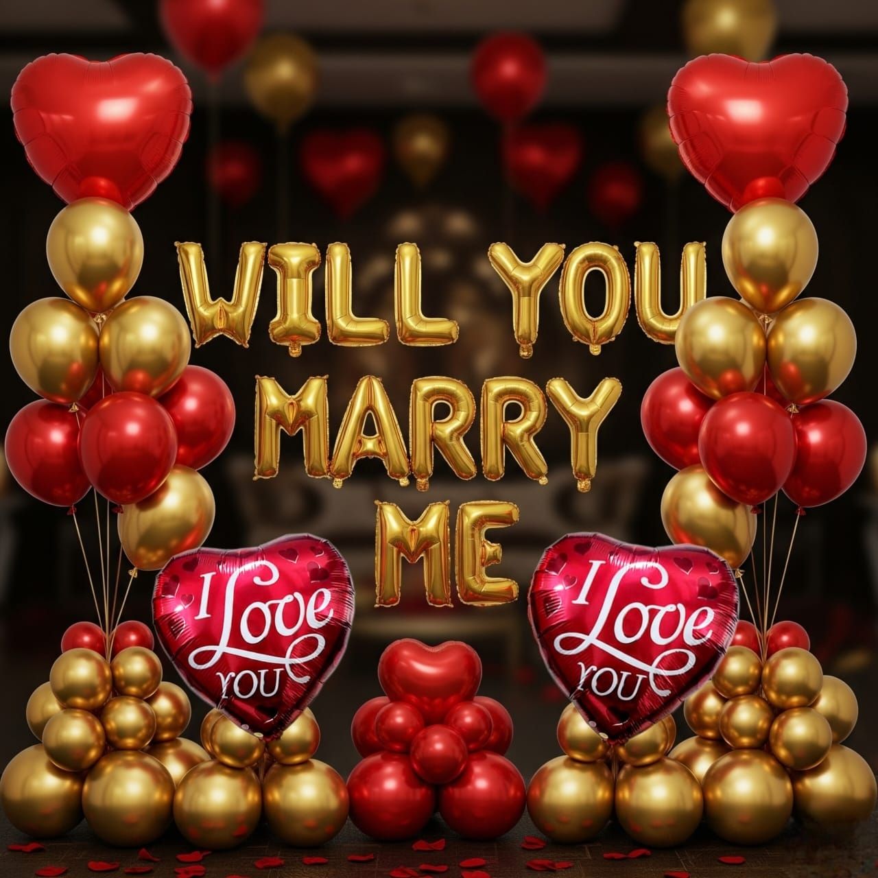 maithili decors Solid Will you marry me Balloon-picture-15