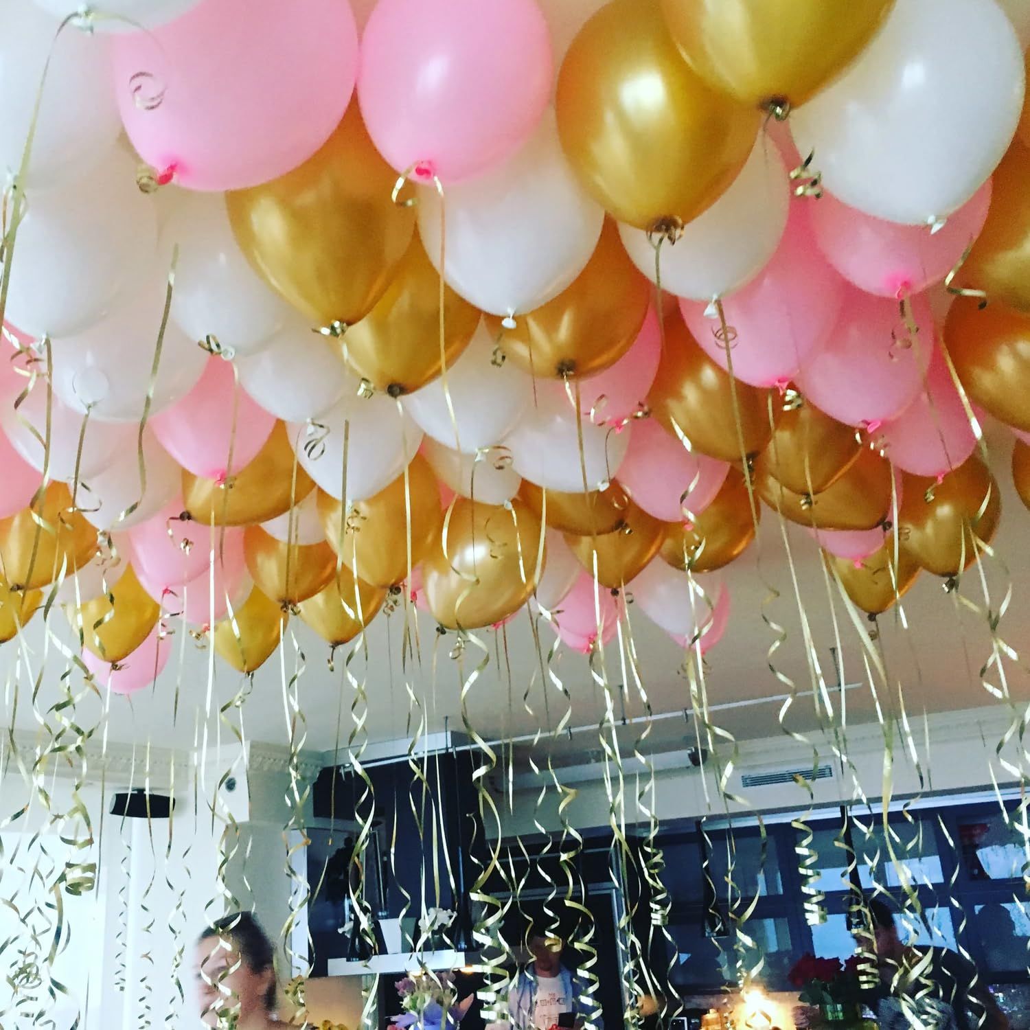 soi Solid Golden,Pink And White Balloons For Decoration Birthday Decoration Items For Girl Balloon-picture-36