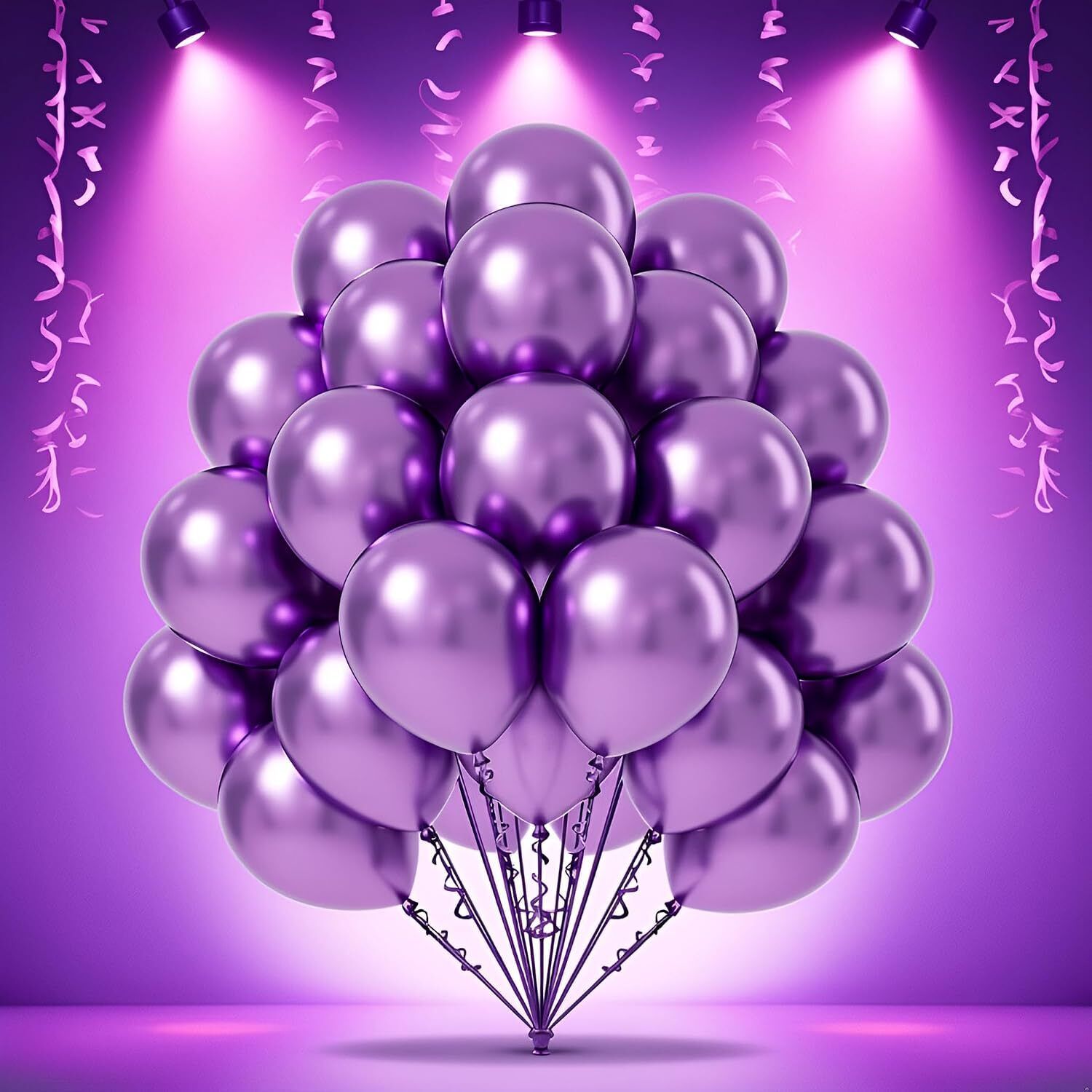 party junction Solid Metallic Chrome Balloons for Birthday decoration celebration Balloon-picture-1