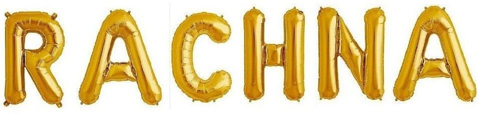 Solid NEW "RACHNA" Letter Foil Balloon For Birthday/Celebration Letter Balloon-image-28