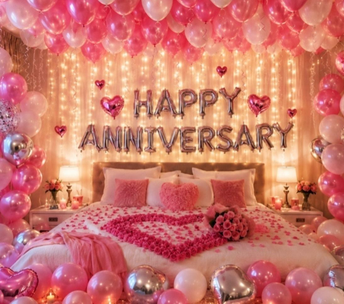 ballooooify Solid Royal Pink Room Anniversary Decoration Balloon-picture-0