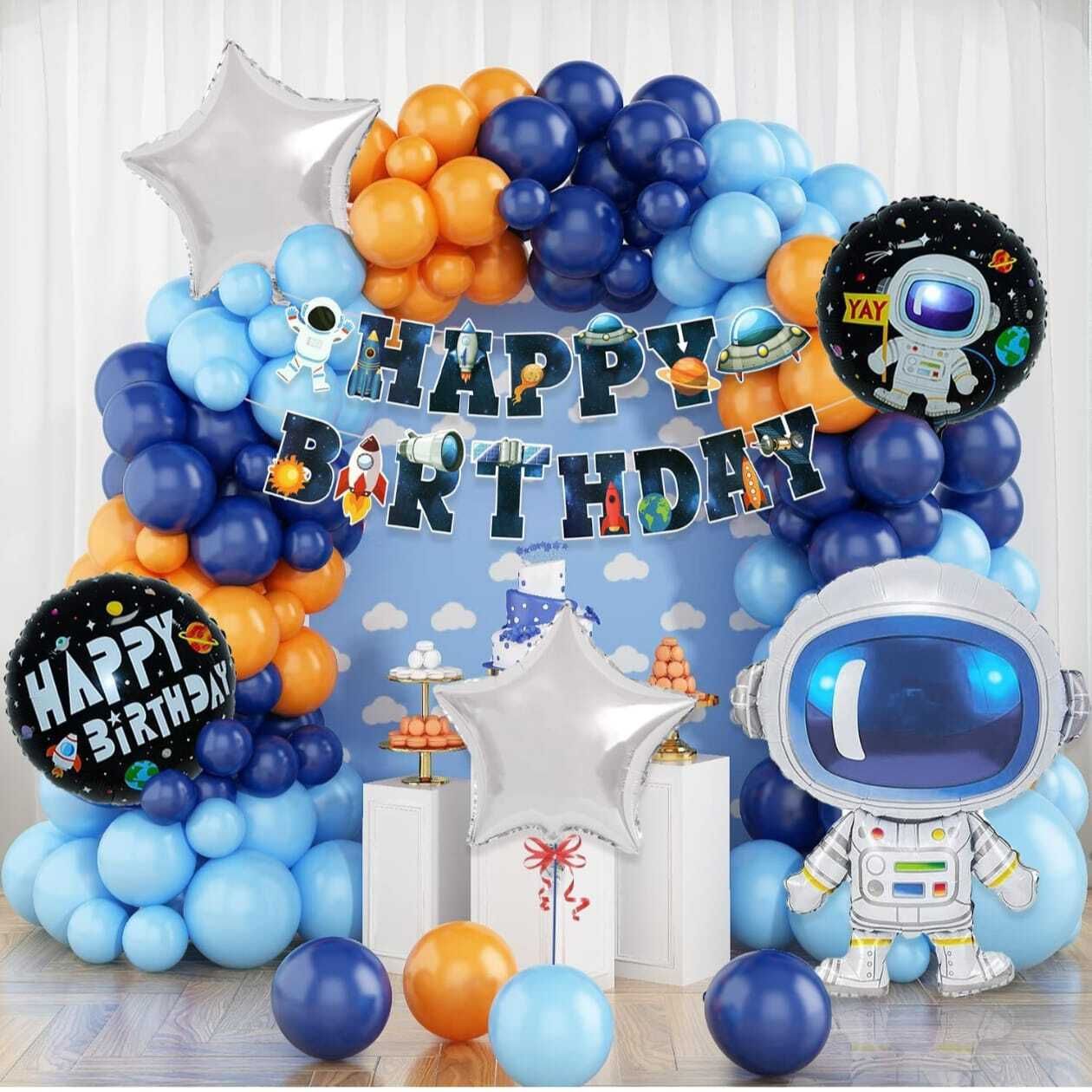 r2r Printed Space Themed Birthday Party Decorations for Kids with Astronaut Themed Banner Balloon-picture-28