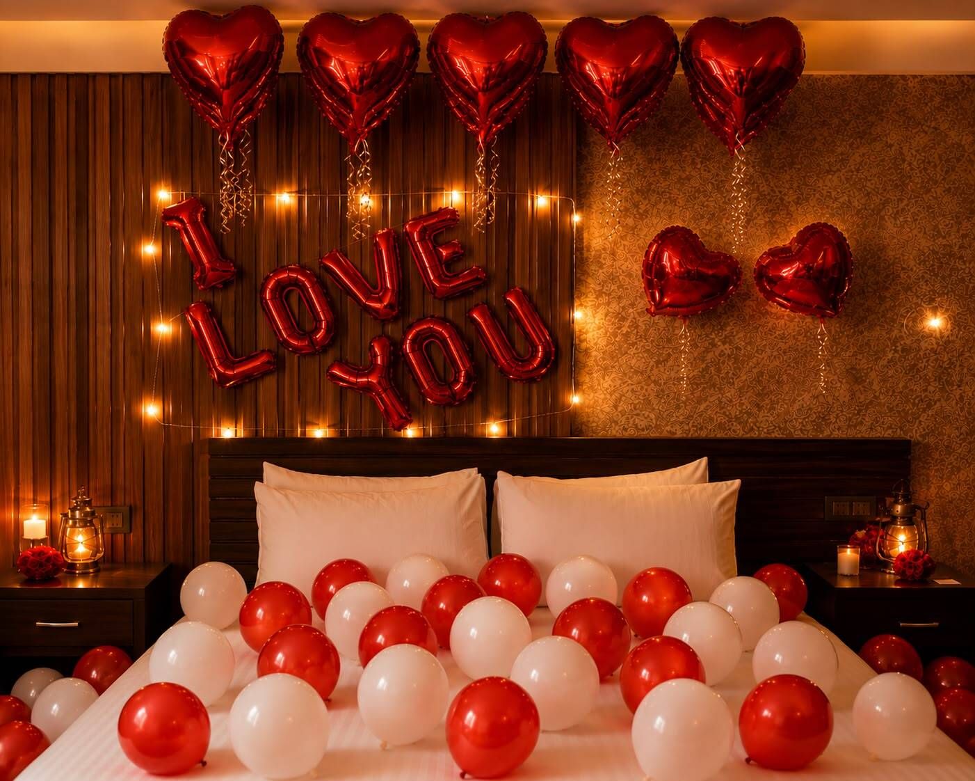 tigorik Solid I Love Room Decoration set 57 Pcs Balloon-picture-29