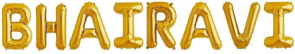 Solid NEW "BHAIRAVI" Name Decoration Letter Foil Balloon For Birthday/Celebration Letter Balloon-image-4