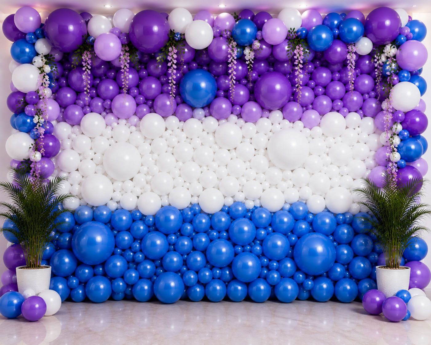 soi Printed 100 PCS Pastel Purple Blue White Balloons for Birthday Party Wall Decoration Balloon-picture-17