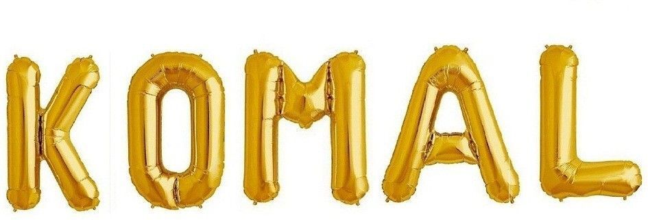Solid NEW "KOMAL" Letter Foil Balloon For Birthday/Celebration Letter Balloon-image-42