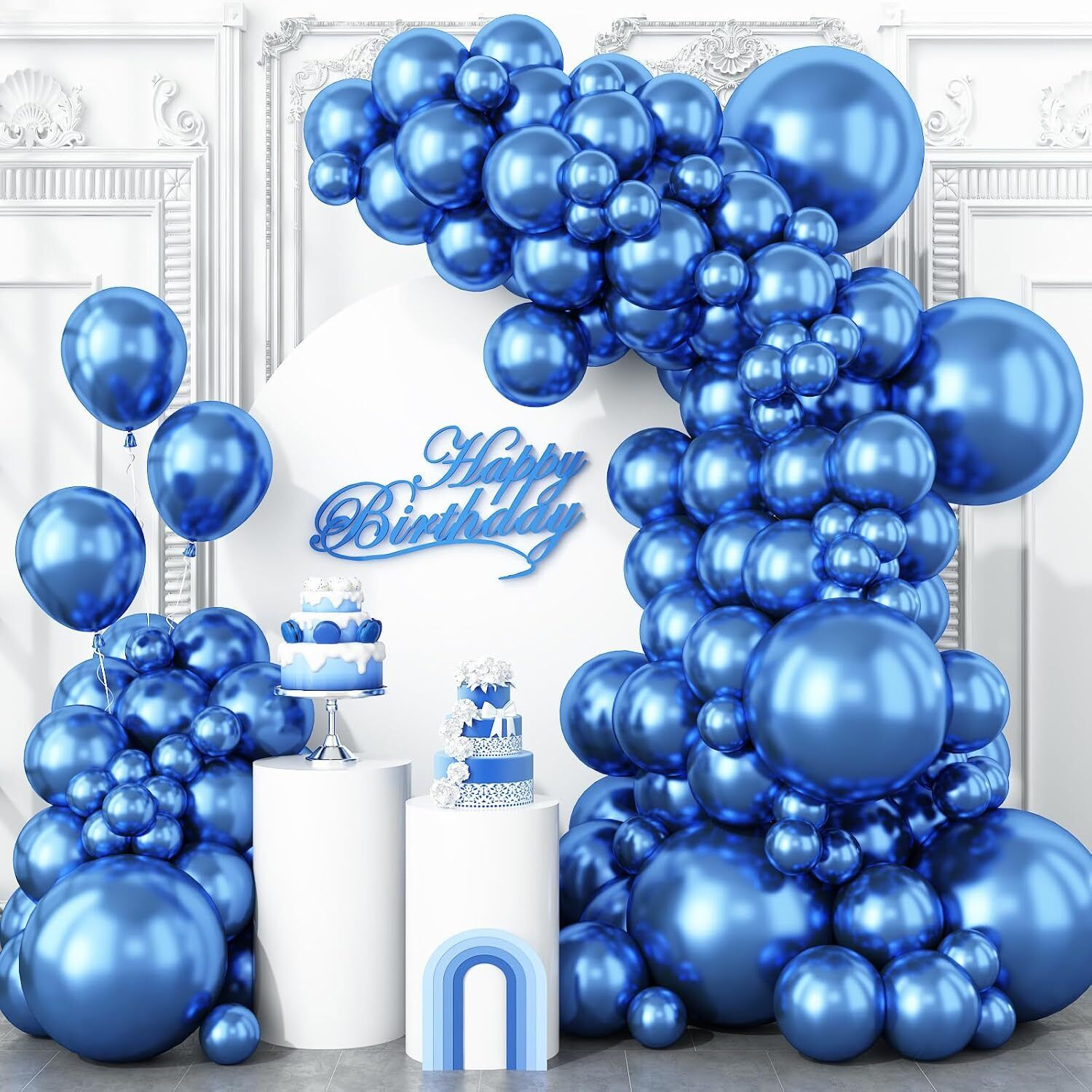 aniloons Solid Blue Chrome Balloon For Party Birthday Decoration Balloon-picture-13