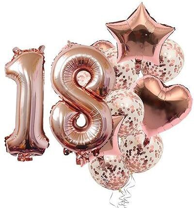 poptheparty Solid Eighteenth Birthday & Anniversary Rose Gold Balloons For Party Decoration Items Balloon-picture-21
