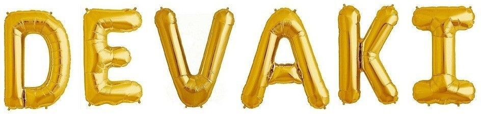 Solid NEW "DEVAKI" Letter Foil Balloon For Birthday/Celebration Letter Balloon-image-3