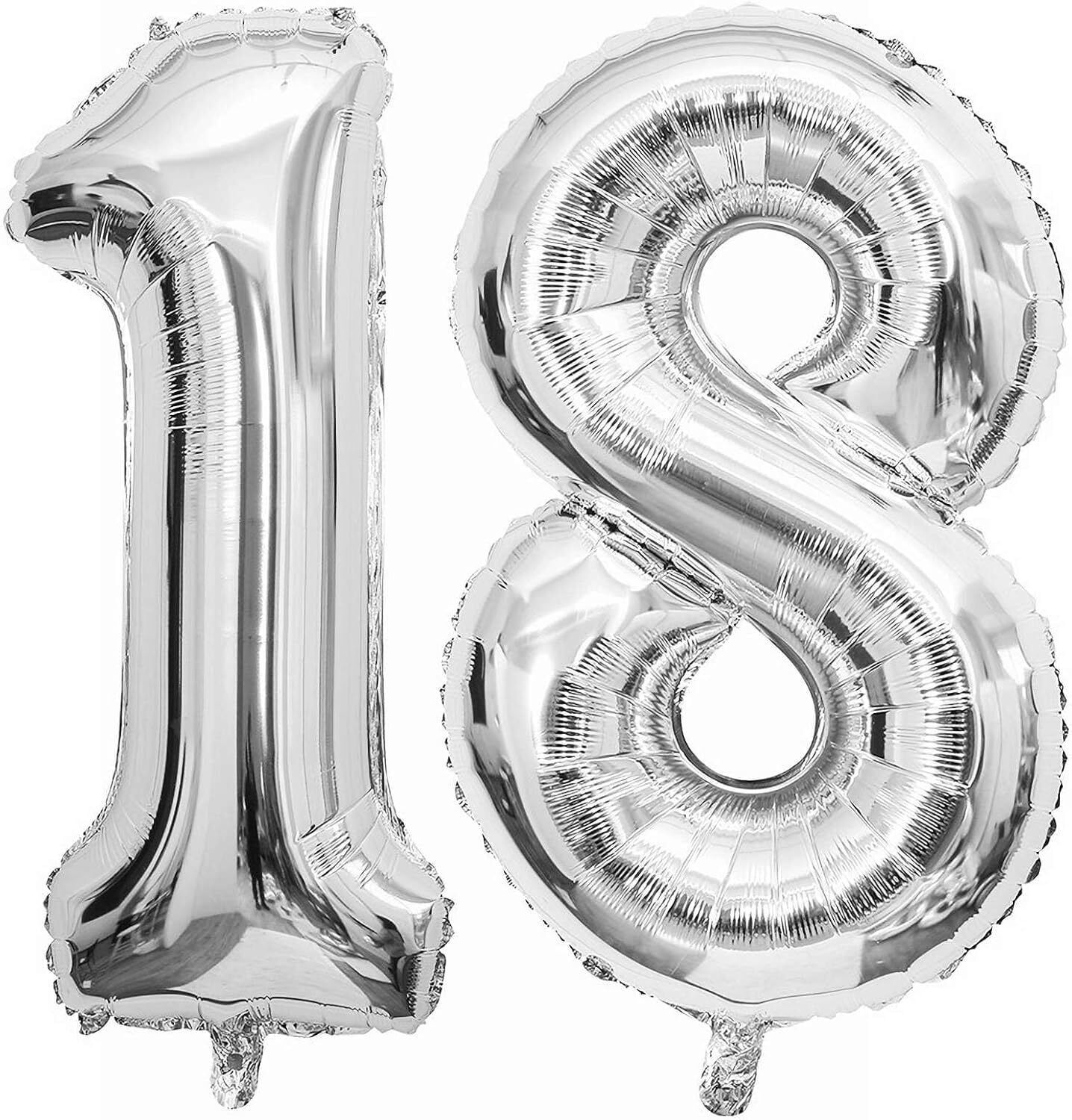 soi Solid 18 Number Silver Foil Balloons for Birthday Anniversary & Party Decoration Balloon-picture-41