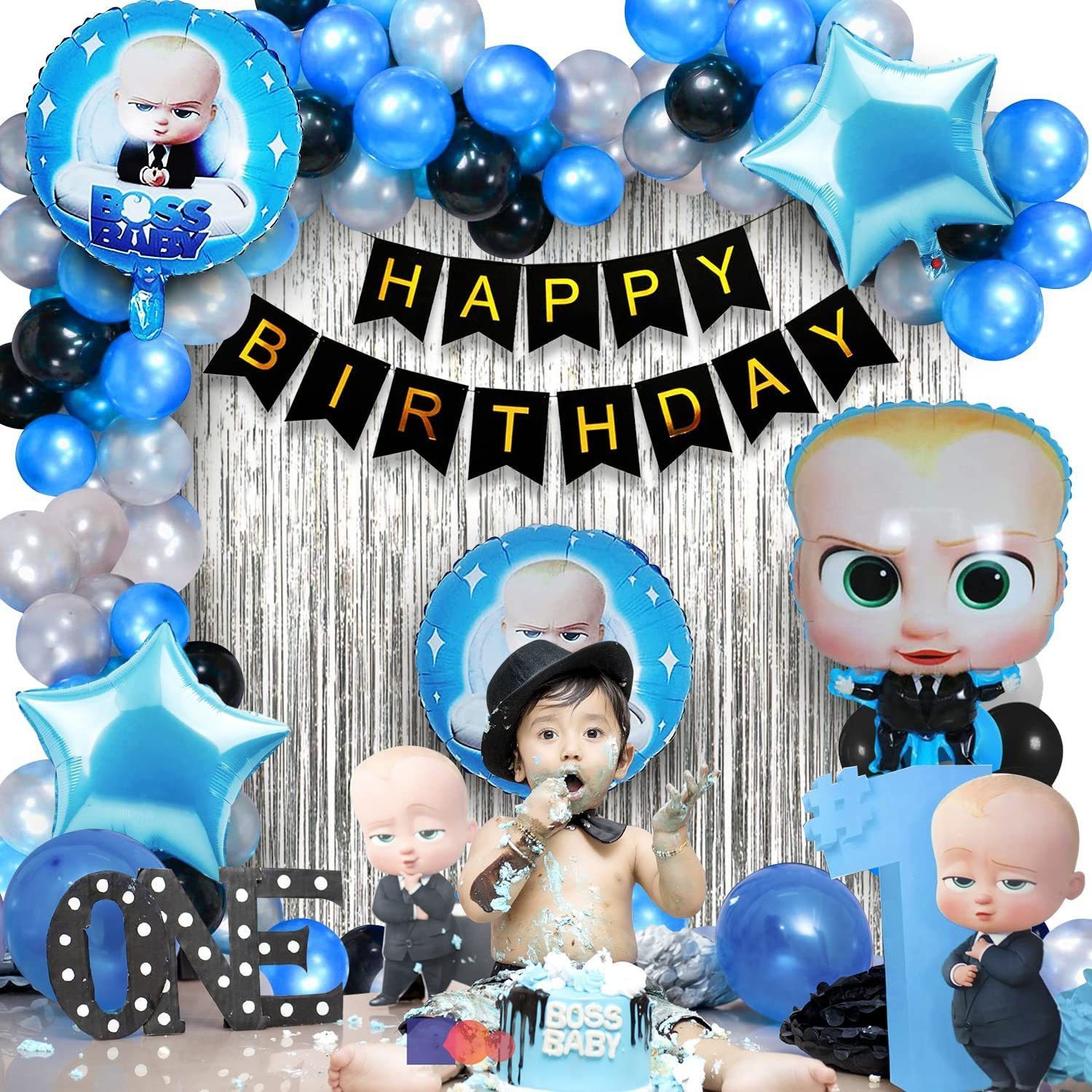 groovy dudz Solid Boss Baby Birthday Decorations Items Kit Combo Set Balloon-picture-15