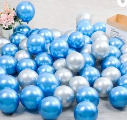 party breeze Solid 50 Balloons Blue And Silver For Kids/Adult/Party/Birthday Decorations Balloon Balloon-picture-13