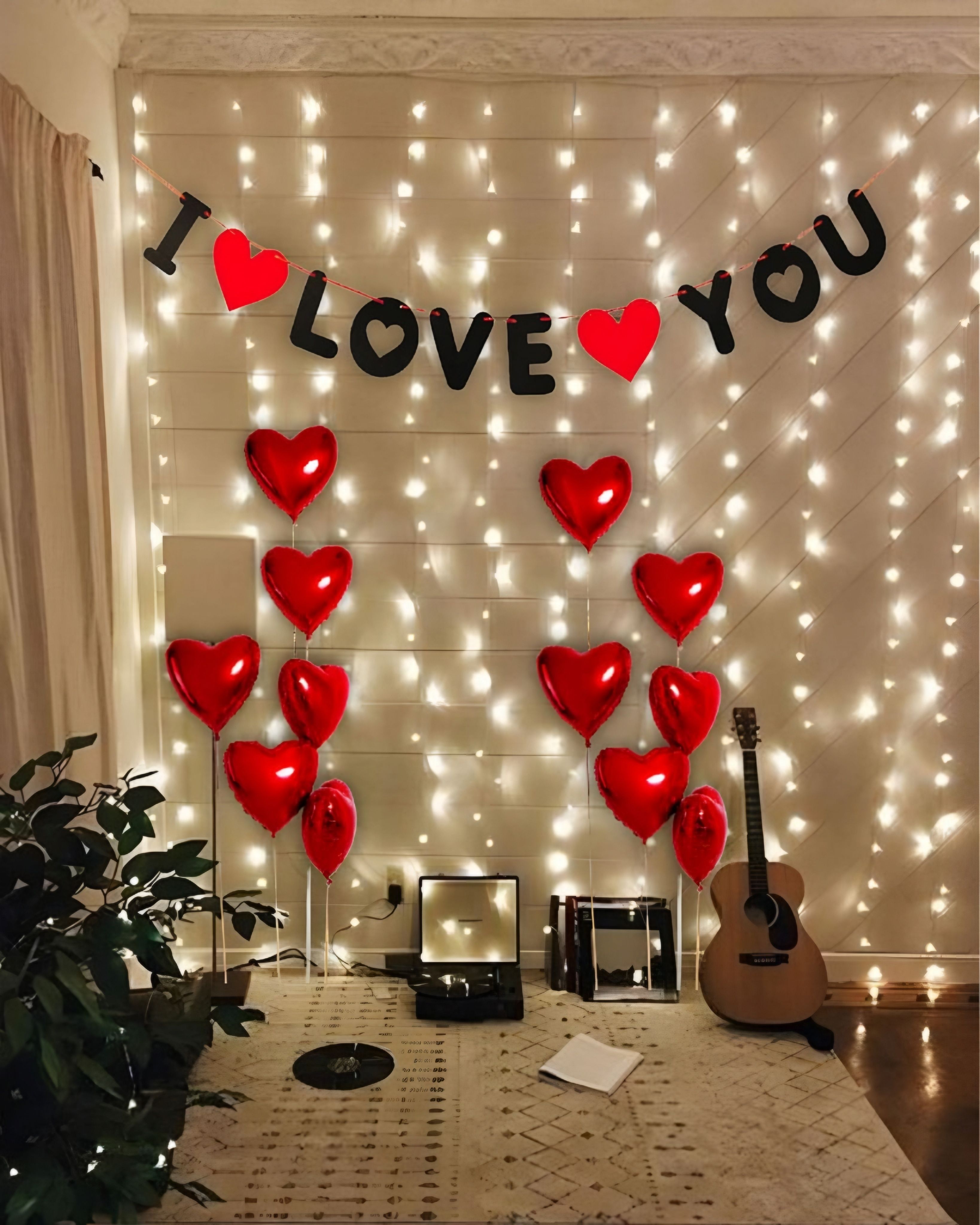 Solid VALENTINE-4 (ILY B + 12 RED DIL + LED) Balloon-image-10
