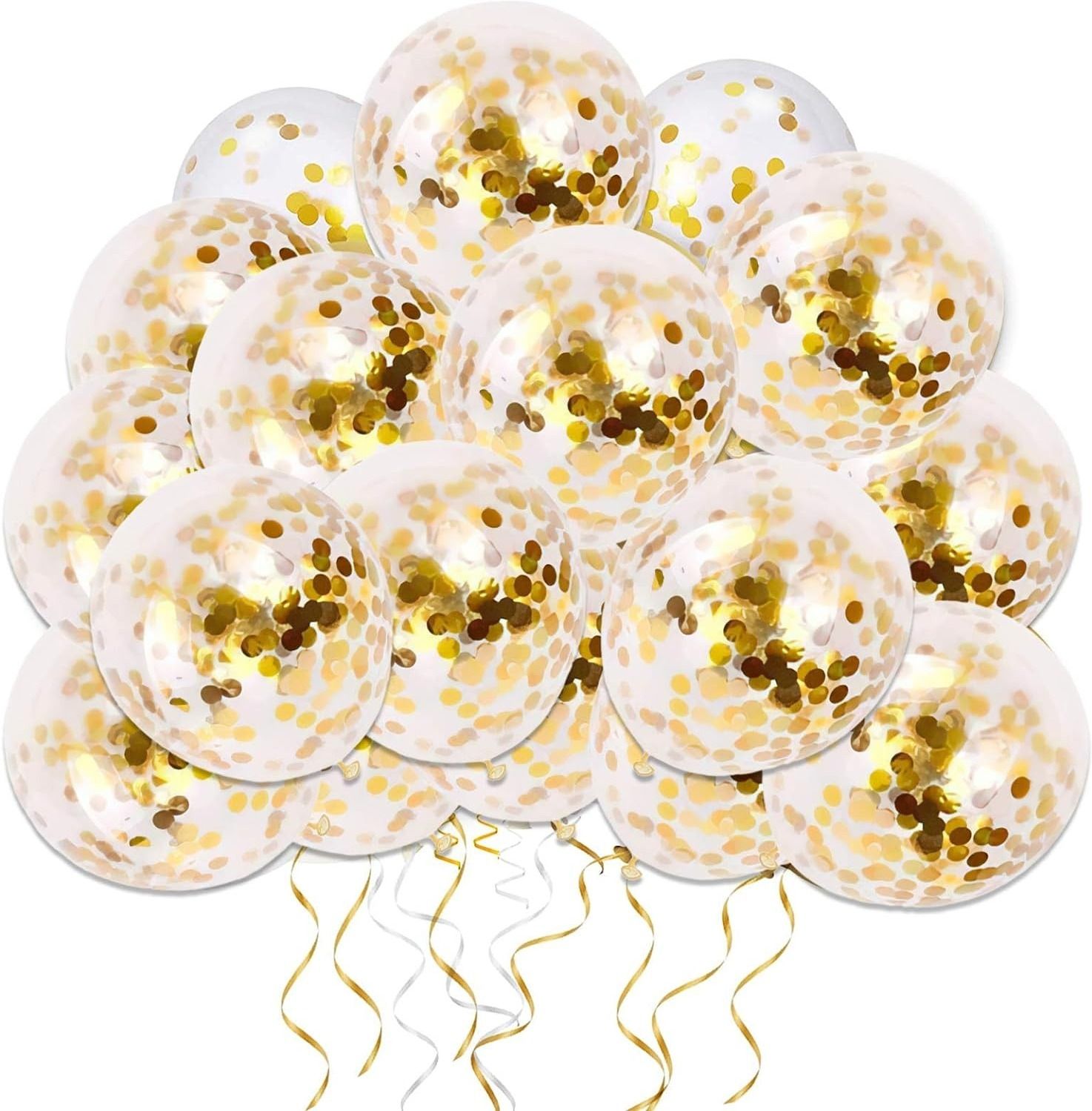 poptheparty Solid Golden Confetti Balloons for Happy Birthday Decorations Baby Shower,Party Supply Balloon-picture-31
