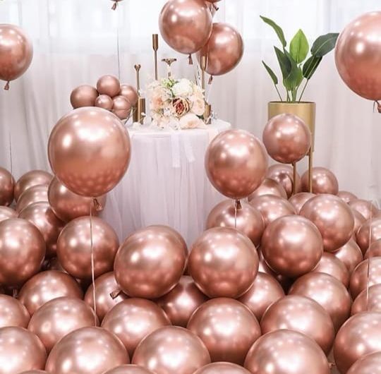 Solid HD/Latex/Metallic 50 Balloons Rose Gold For Kids/Adult/Party/Birthday/Decoration Balloon-image-15