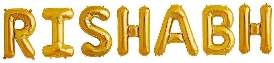 Solid RSR "RISHABH" Letter Foil Balloon For Birthday/Celebration/Surprise Letter Balloon-image-41
