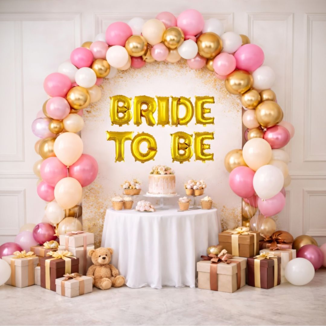 sqe Solid Pink Gold Bride to Be Balloon Arch Set Balloon-picture-18