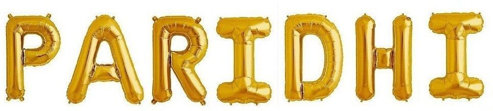 Solid NEW "PARIDHI" Letter Foil Balloon For Birthday/Celebration Letter Balloon-image-4
