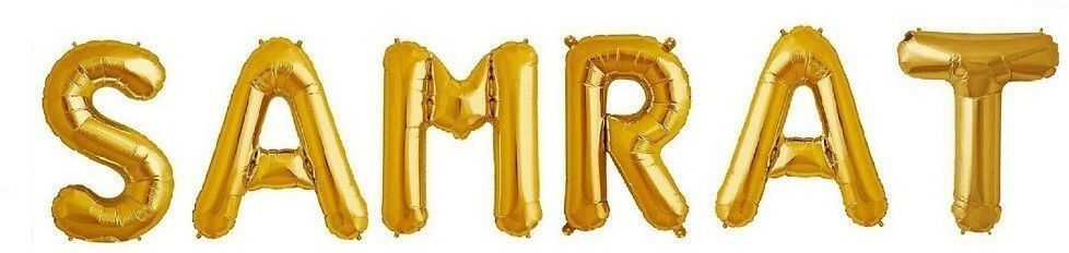 Solid NEW "SAMRAT" Letter Foil Balloon For Birthday/Celebration Letter Balloon-image-33