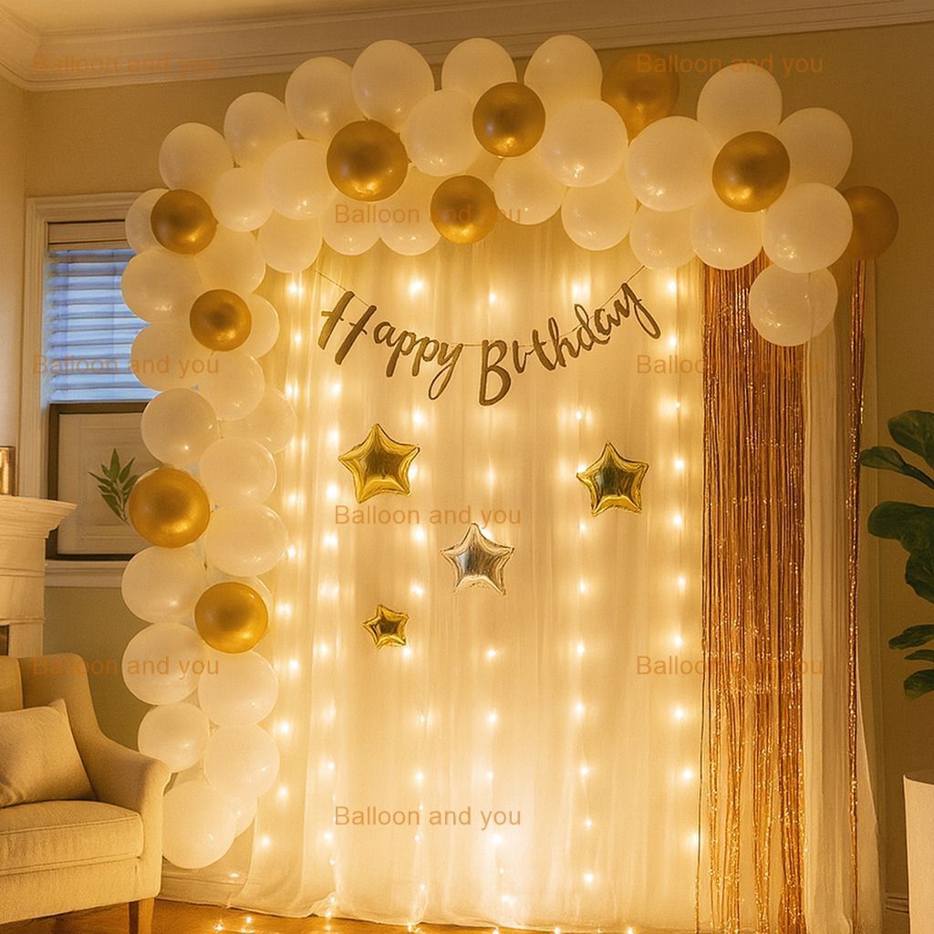 Solid Birthday Decoration kit for girls wife Balloon-image-2