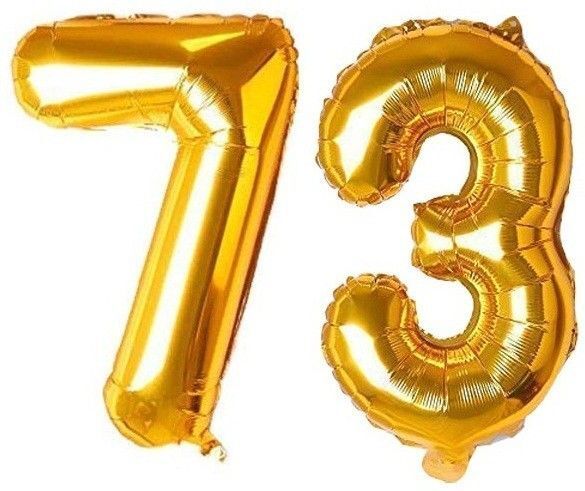 Solid RSR 73' (SEVENTY-THREE) Number/Digit/Numerical Foil balloon Letter Balloon-image-9