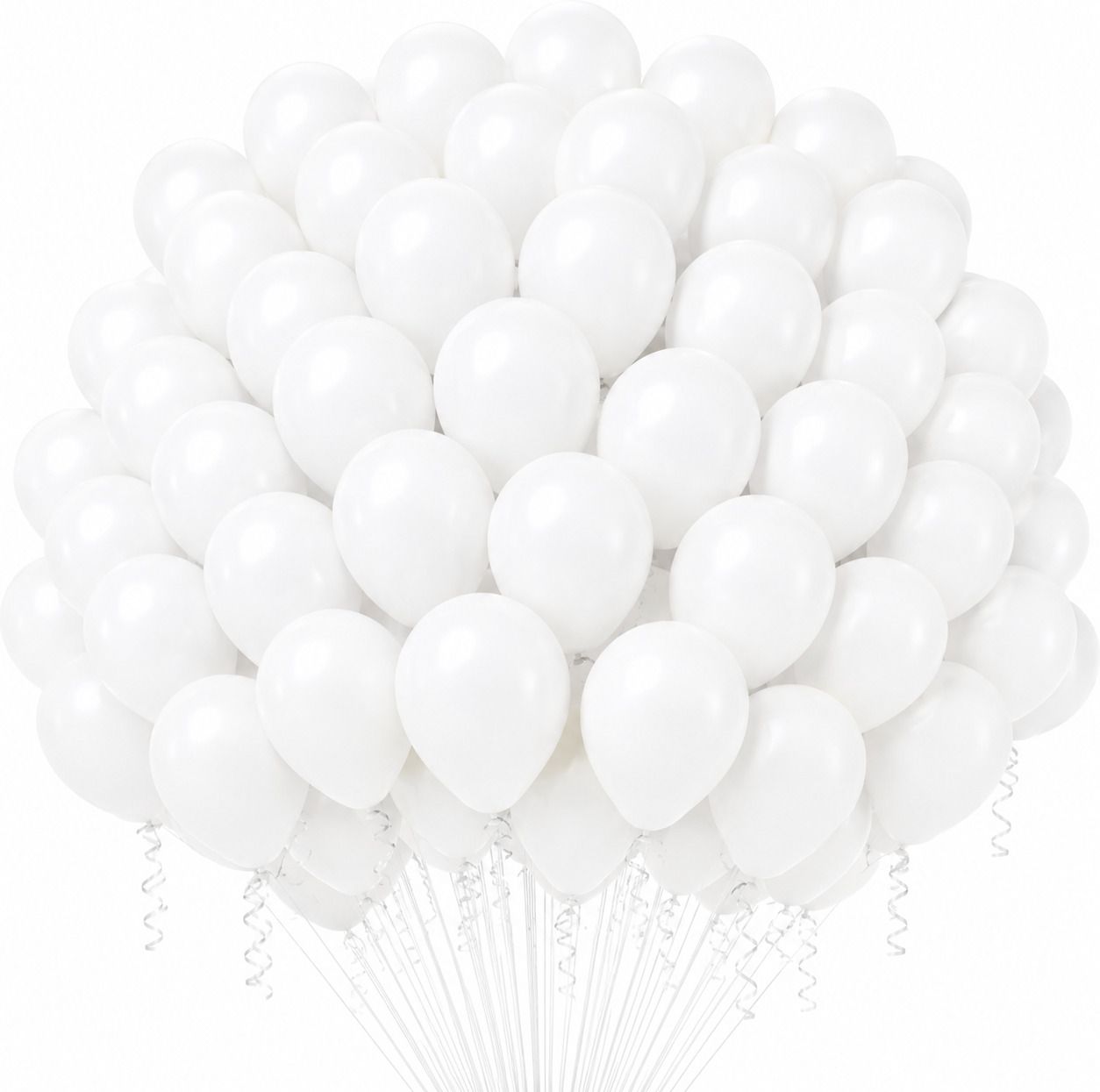 Solid White Metallic Balloons Decoration for Birthday, Anniversary, Bachelorette Balloon-image-41