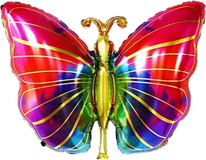 Solid Printed Butterfly balloons for birthday decoration Balloon (Multicolor) Balloon-image-15