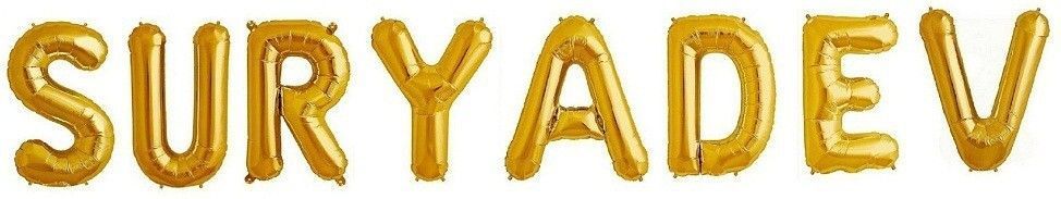 Solid NEW "SURYADEV" Letter Foil Balloon For Birthday/Celebration Letter Balloon-image-25