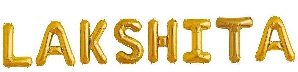 Solid NEW "LAKSHITA" Letter Foil Balloon For Birthday/Celebration Letter Balloon-image-22