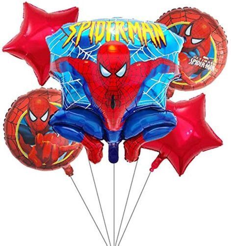 blisskart Printed Spider Theme Birthday Decoration Foil Balloon Set with Superhero Character Balloon-picture-14