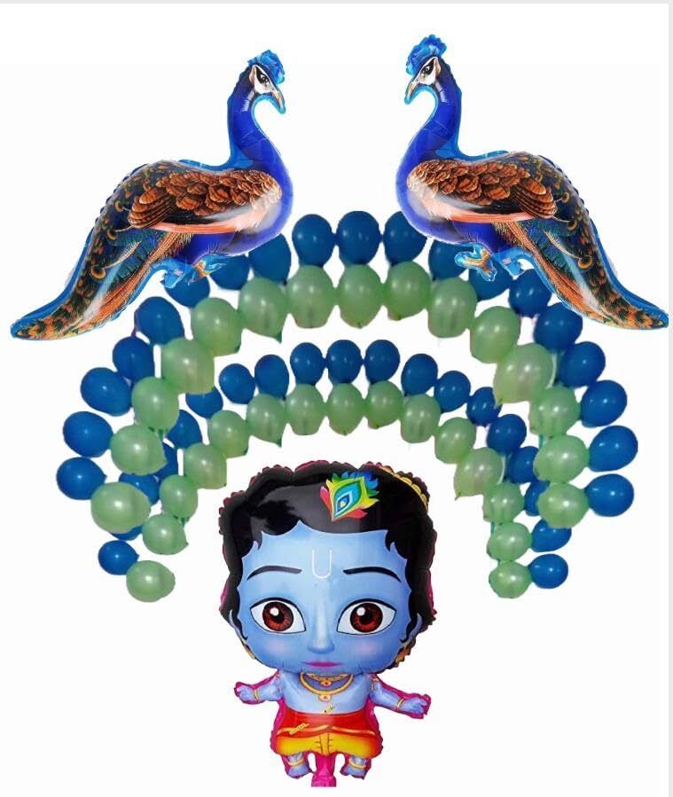 flipzone Solid 1kanha foiil 2peacock foil 25green25blue balloon set53 Balloon-picture-12