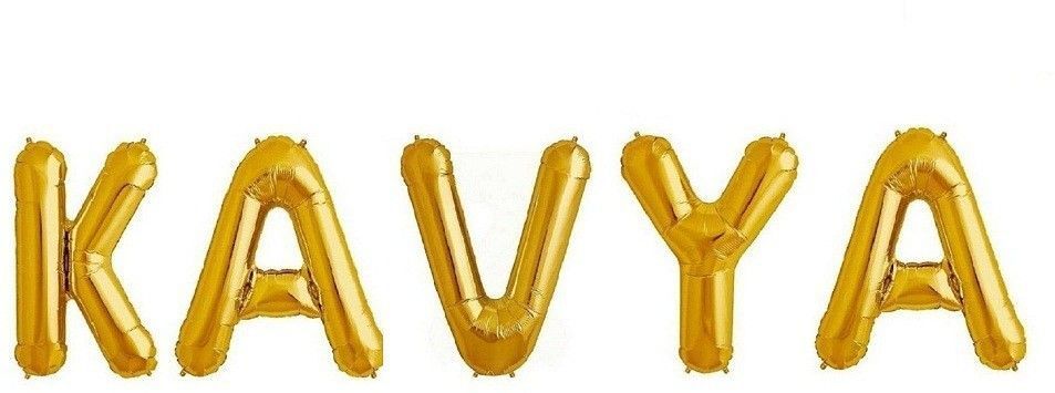 Solid NEW "KAVYA" Letter Foil Balloon For Birthday/Celebration Letter Balloon-image-7