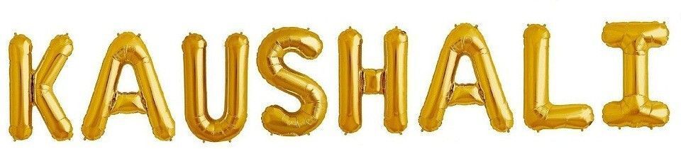 Solid NEW "KAUSHALI" Letter Foil Balloon For Birthday/Celebration Letter Balloon-image-2