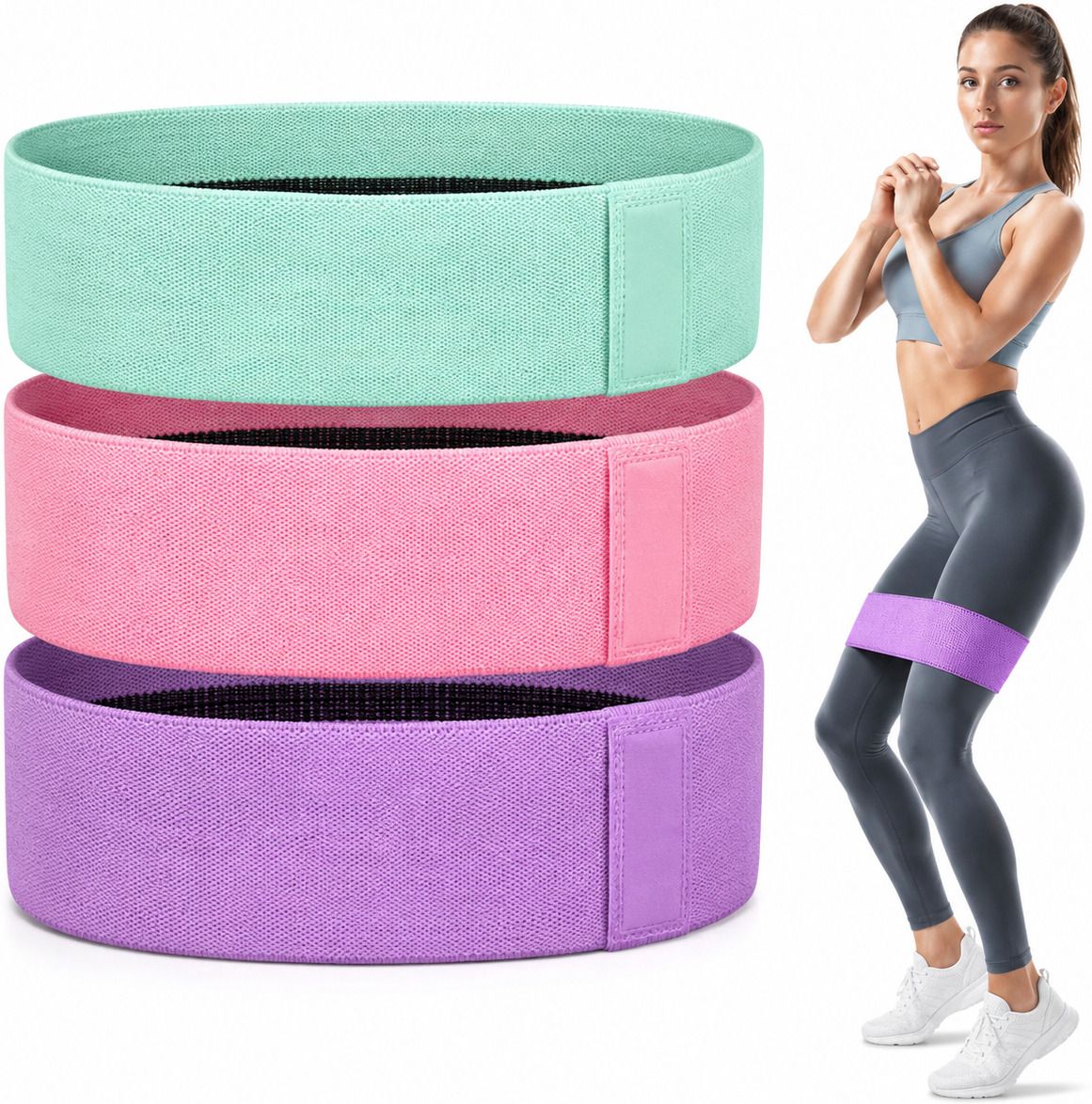 vartelle Solid, Textured, Woven Resistance Band-picture-31