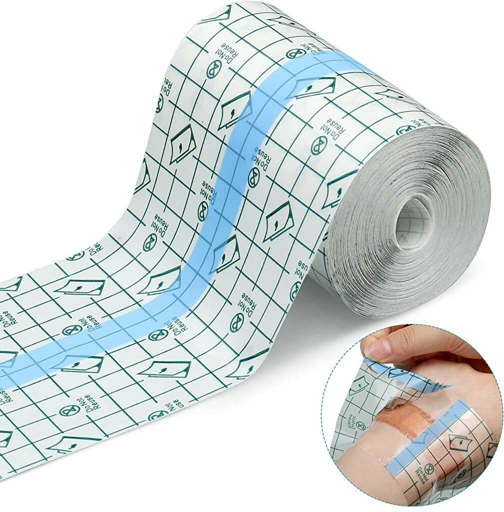 hasthip Freely Cut Transparent Stretch Adhesive Bandage Dressing PU Film Wound Waterproof Sticker Good for Wound Healing Both for people or Pets Dressing Pads Tattoo Aftercare Bandage(6*393inch) Adhesive Band Aid-picture-11