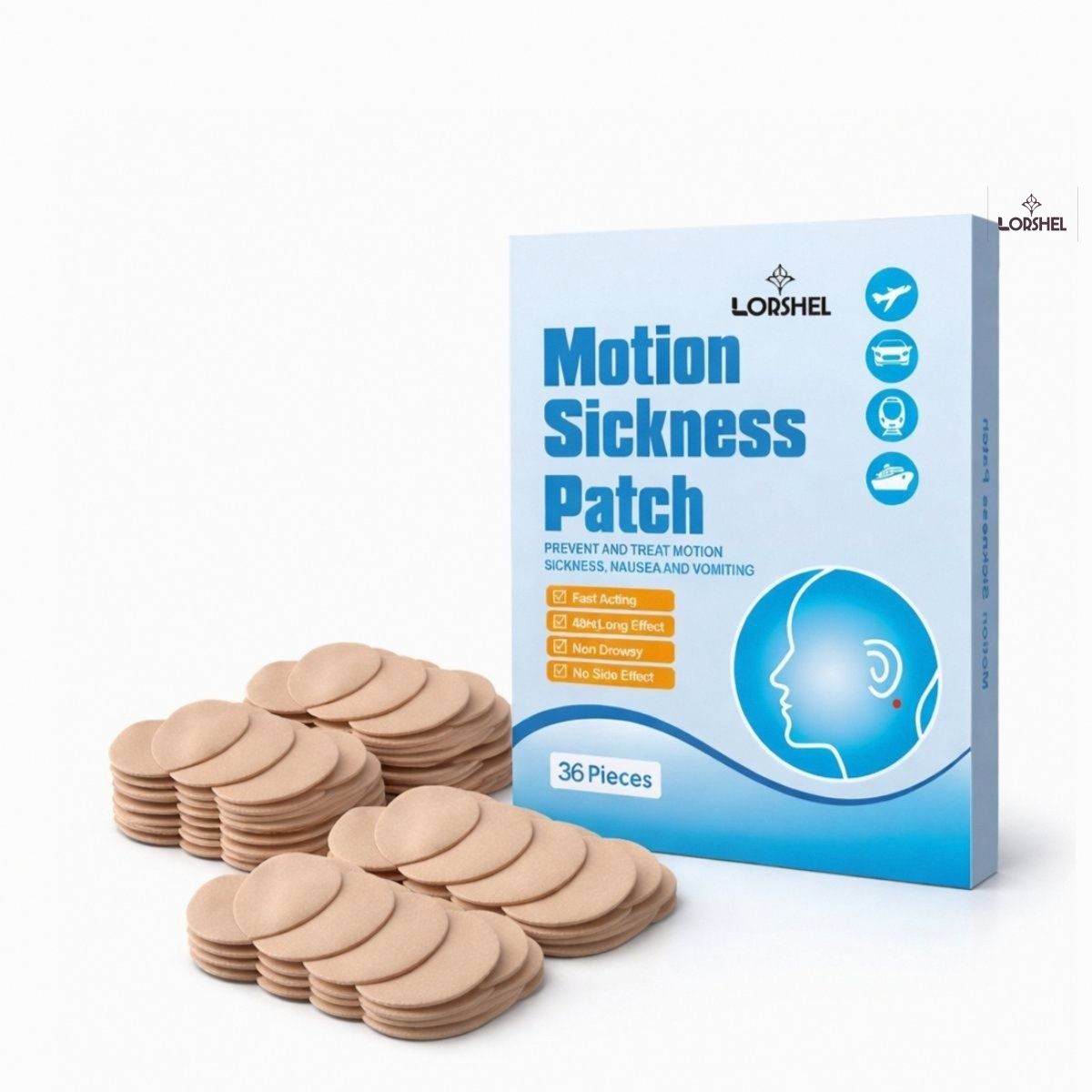 lorshel Motion Sickness Patch | Nausea Control PatchMotion Sickness Patch | Bandage Protector-picture-30