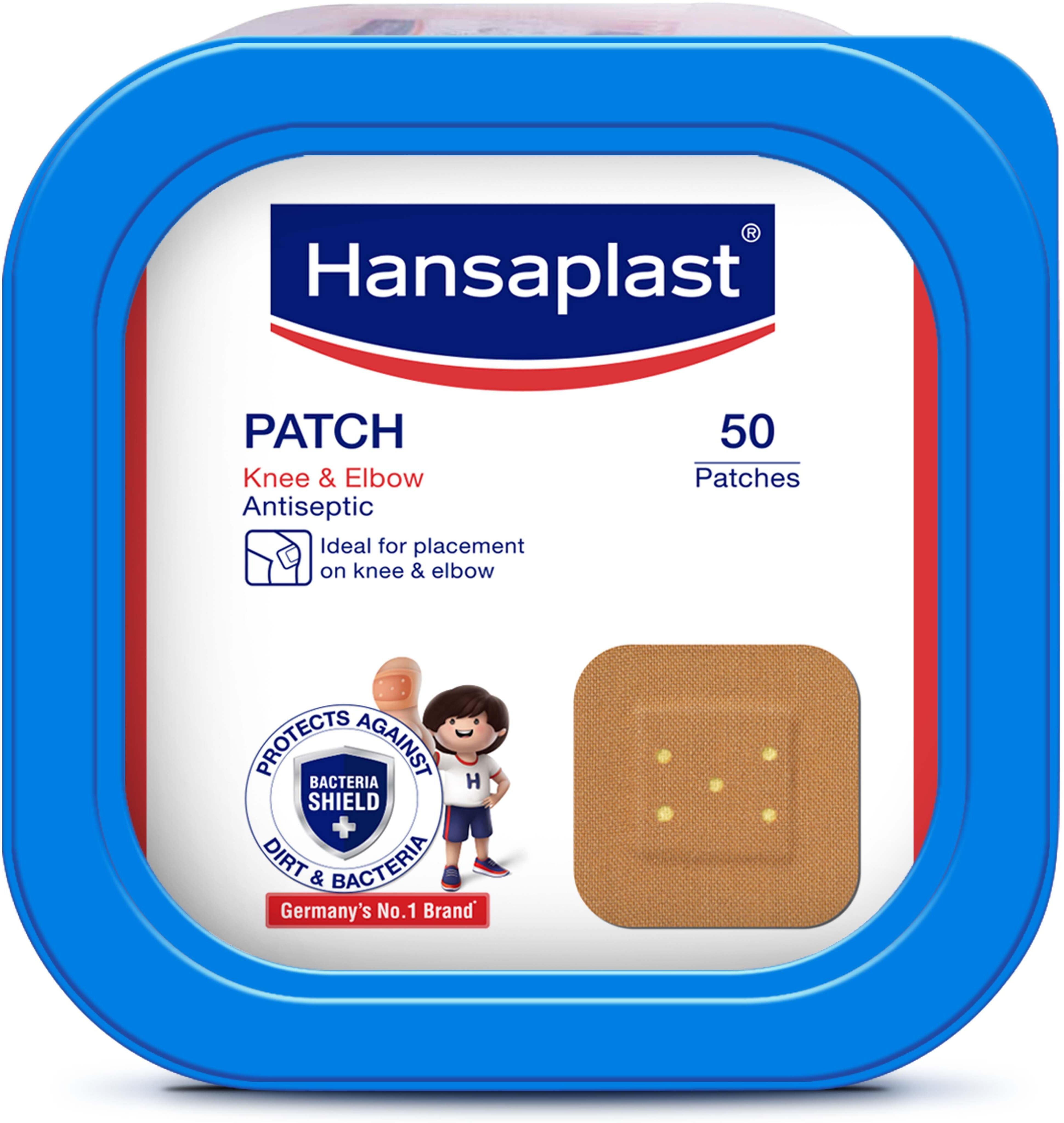 Antiseptic Patch Bandage | 50 Strips | Square Shape |Perfect for wounds on elbow Adhesive Band Aid
