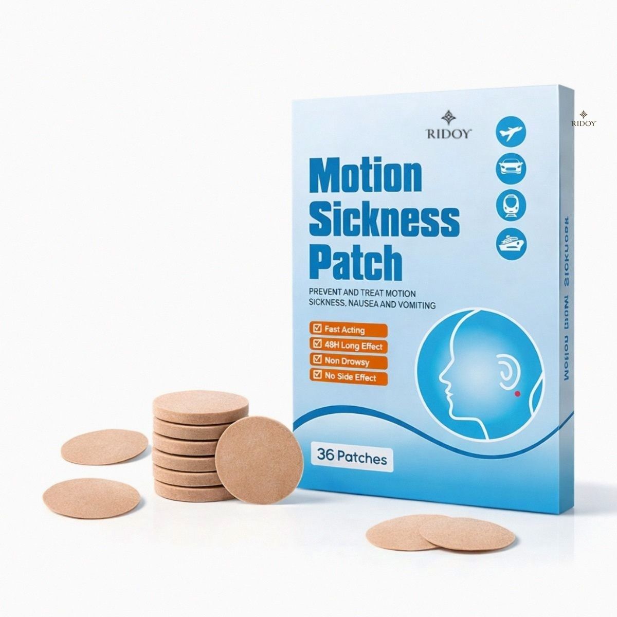 ridoy Vomiting Relief Patch | Ultra Comfort Travel Sickness Patch Version - Travel Bandage Protector-picture-20