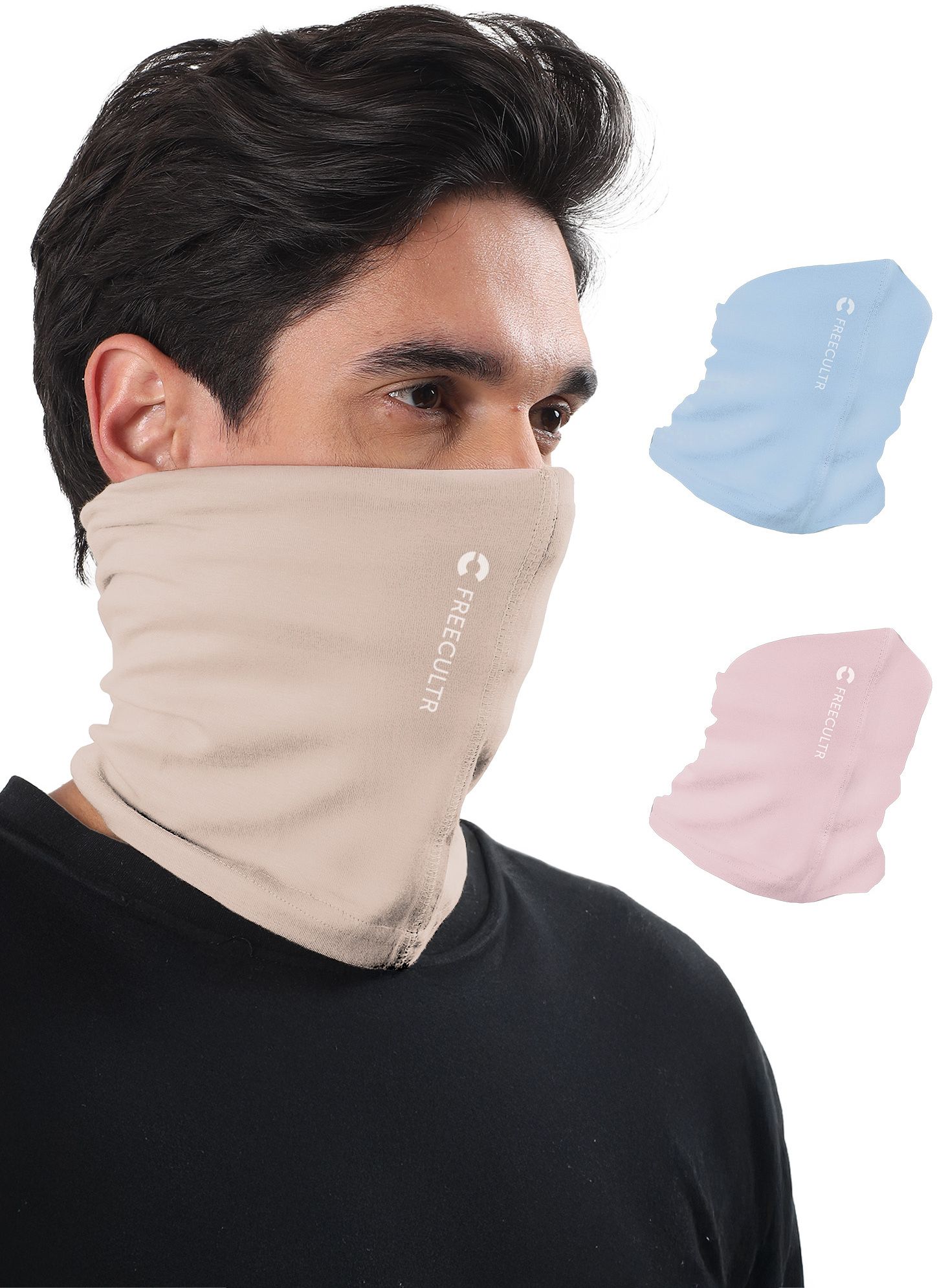 freecultr Unisex Anti Microbial Super Soft & Comfort Fit, Breathable Multipurpose Headband, Face Mask for Dust Protection Men Solid Bandana-picture-35