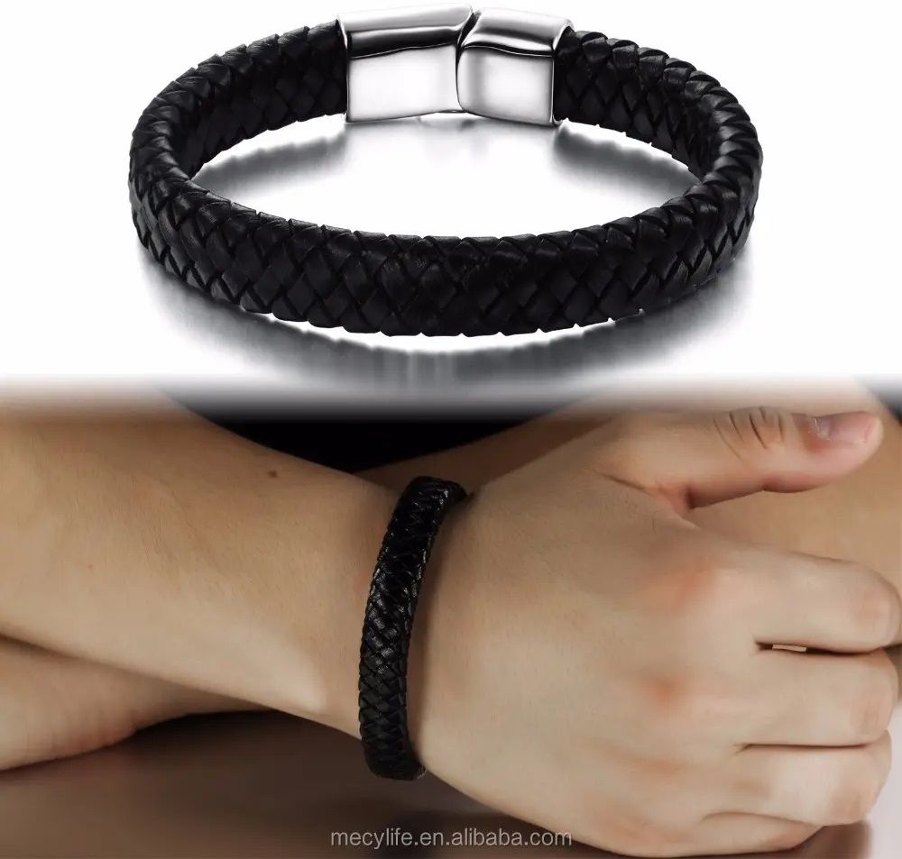 meenaz Metal, Silver, Alloy, Stainless Steel, Leather Platinum, Rhodium, Silver Bracelet-picture-16