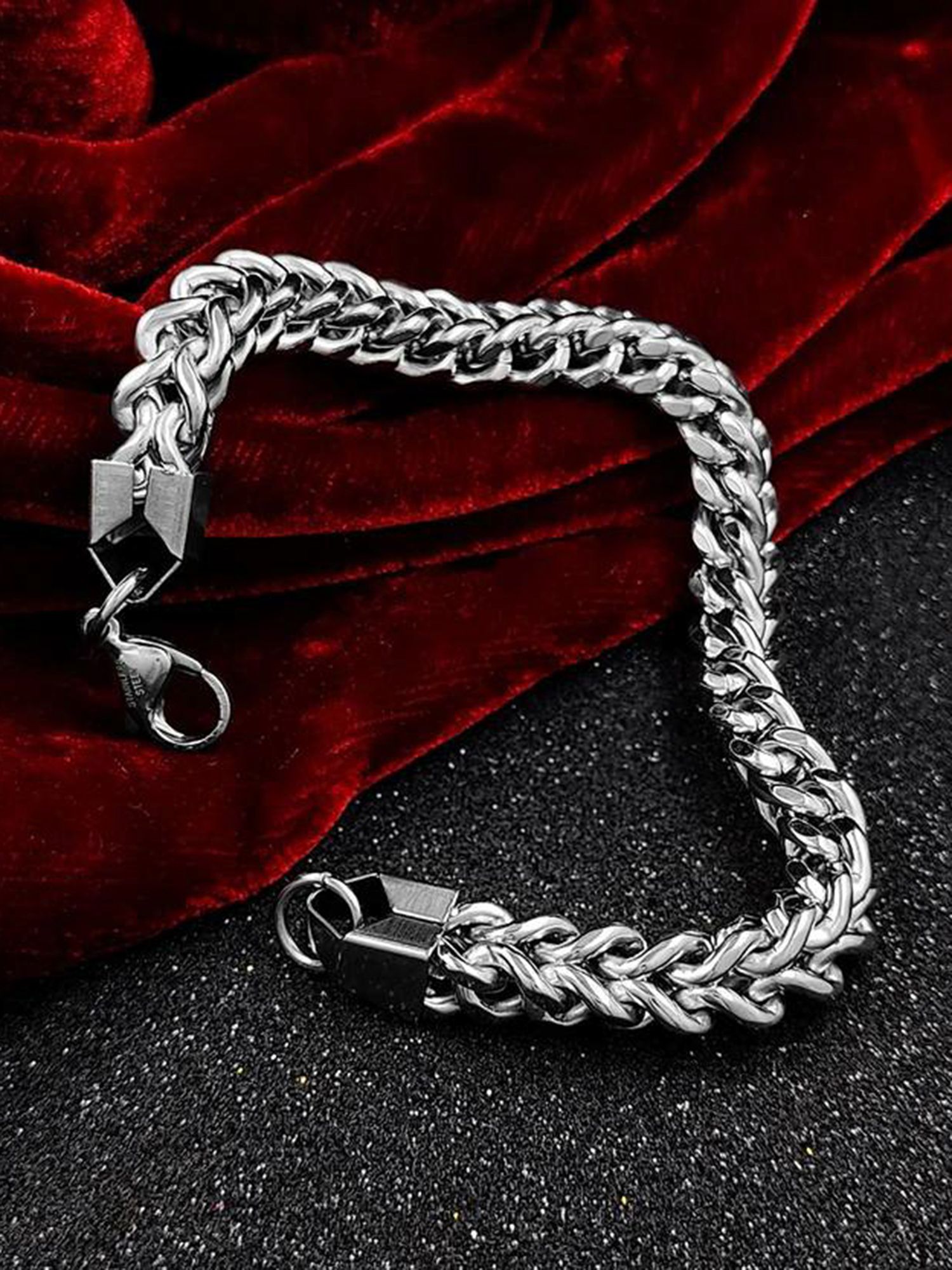 Stainless Steel Rhodium Bracelet