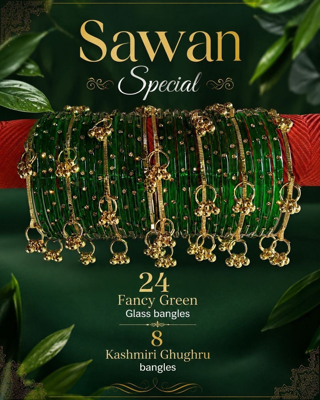 kashmiri ghughru Glass Bangle Set-picture-13