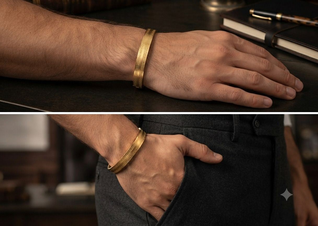 mahakal enterprise Stainless Steel Gold-plated Bracelet-picture-0