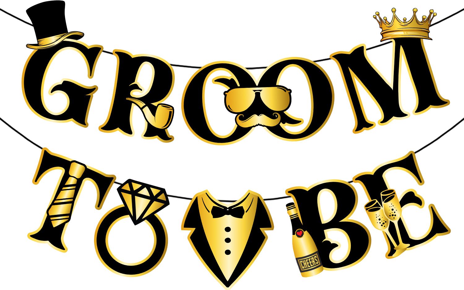 zyozi Groom to Be Banner for Bridal Shower Decorations Garland Engagement Bachelorette Banner-picture-28